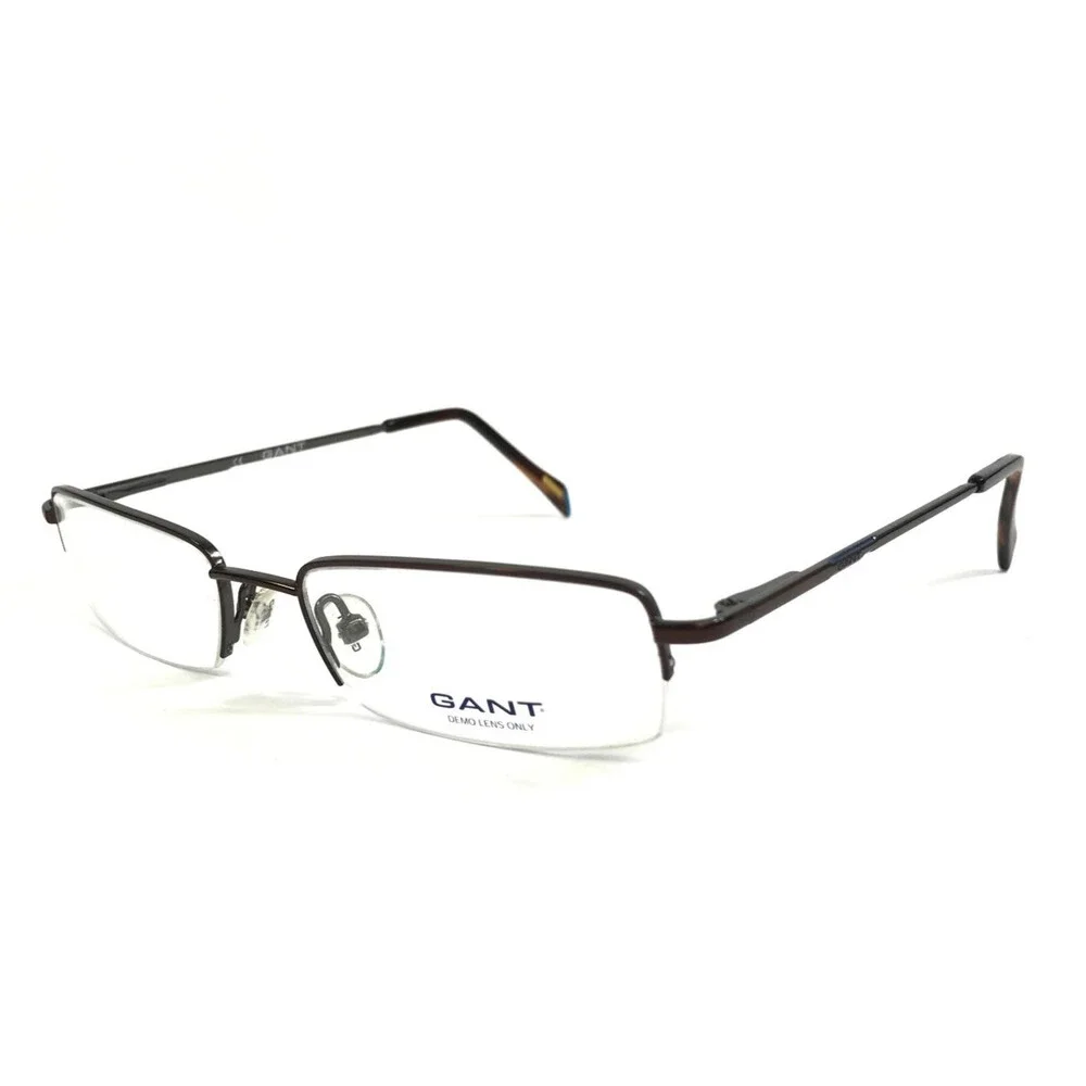 Gants Eyeglasses Frames G WATTS BRN Brown Rectangle Wire Rim 51-17-140